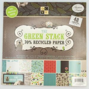 DCWV The Green Stack 12x122 Recycled Cardstock Paper Pad Partial 33/48